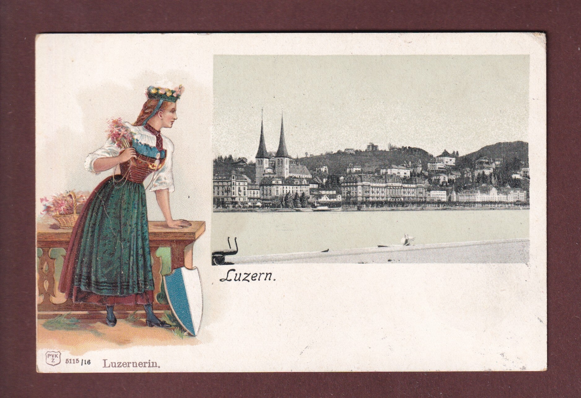 LUZERN - Luzernerin - 1908 Präge