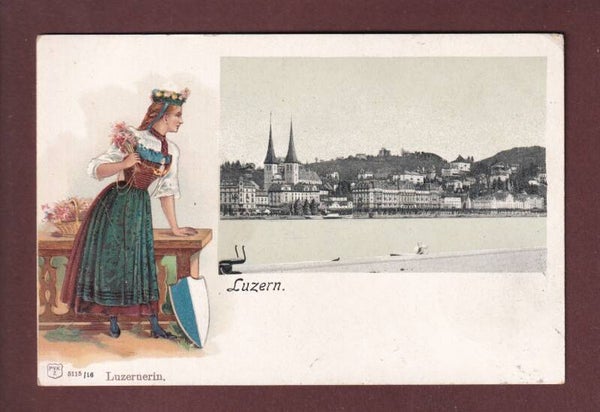 LUZERN - Luzernerin - 1908 Präge