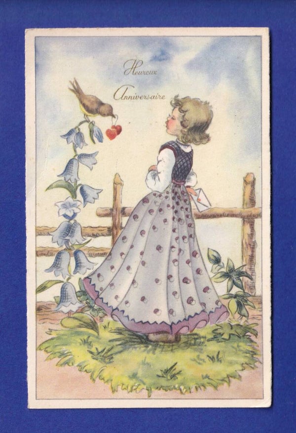 ENFANT - Jeune fille et oiseau