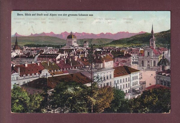 BERN von der grossen Schanze aus - 1909