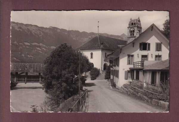GSTEIG bei Interlaken - Gasthaus Steinbock - Kirche - 1951 // Eckbug //