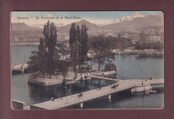 GENEVE - Île Rousseau - 1920