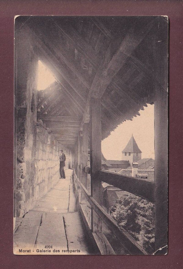MORAT - Galerie des Remparts - 1918 // plis d'angles //