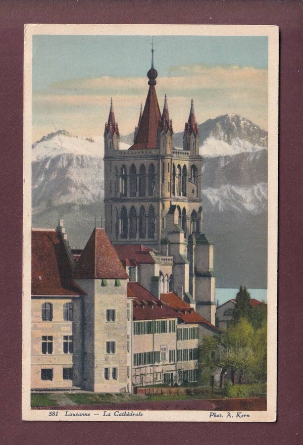 LAUSANNE - Cathédrale - 1931 // pli //