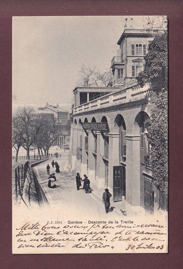 GENEVE - Descente de la Treille - 1903