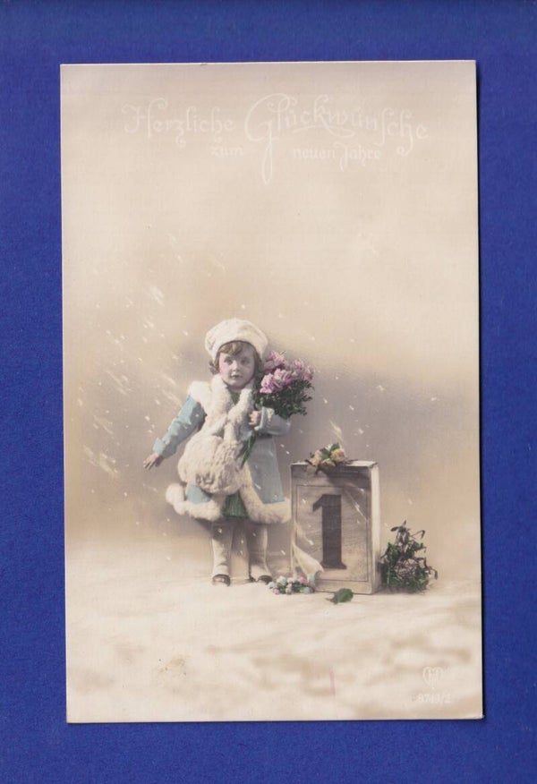 ENFANT / KIND - Neujahr - Mädchen und Blumen