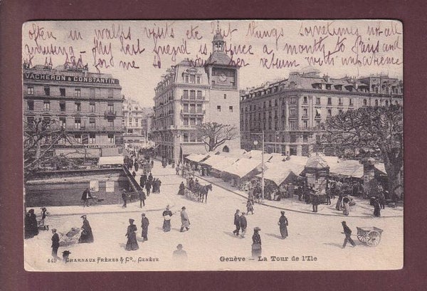 GENEVE - Tour de l'Île - Attelage - 1907