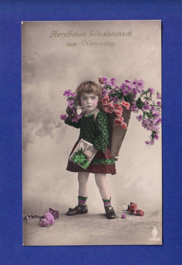 ENFANT / KIND - Namenstag - Mädchen und Blumen
