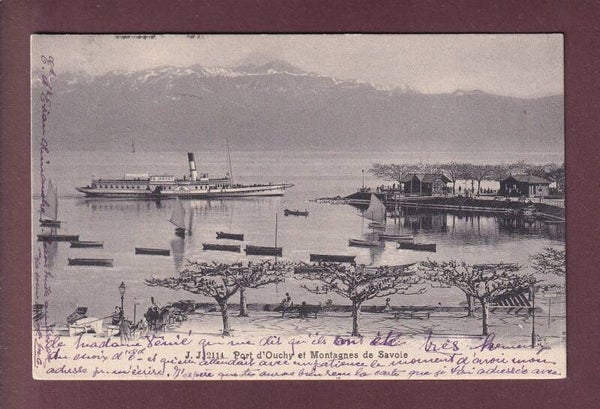LAUSANNE - Port d'Ouchy - Bateau CGN Lausanne - 1905
