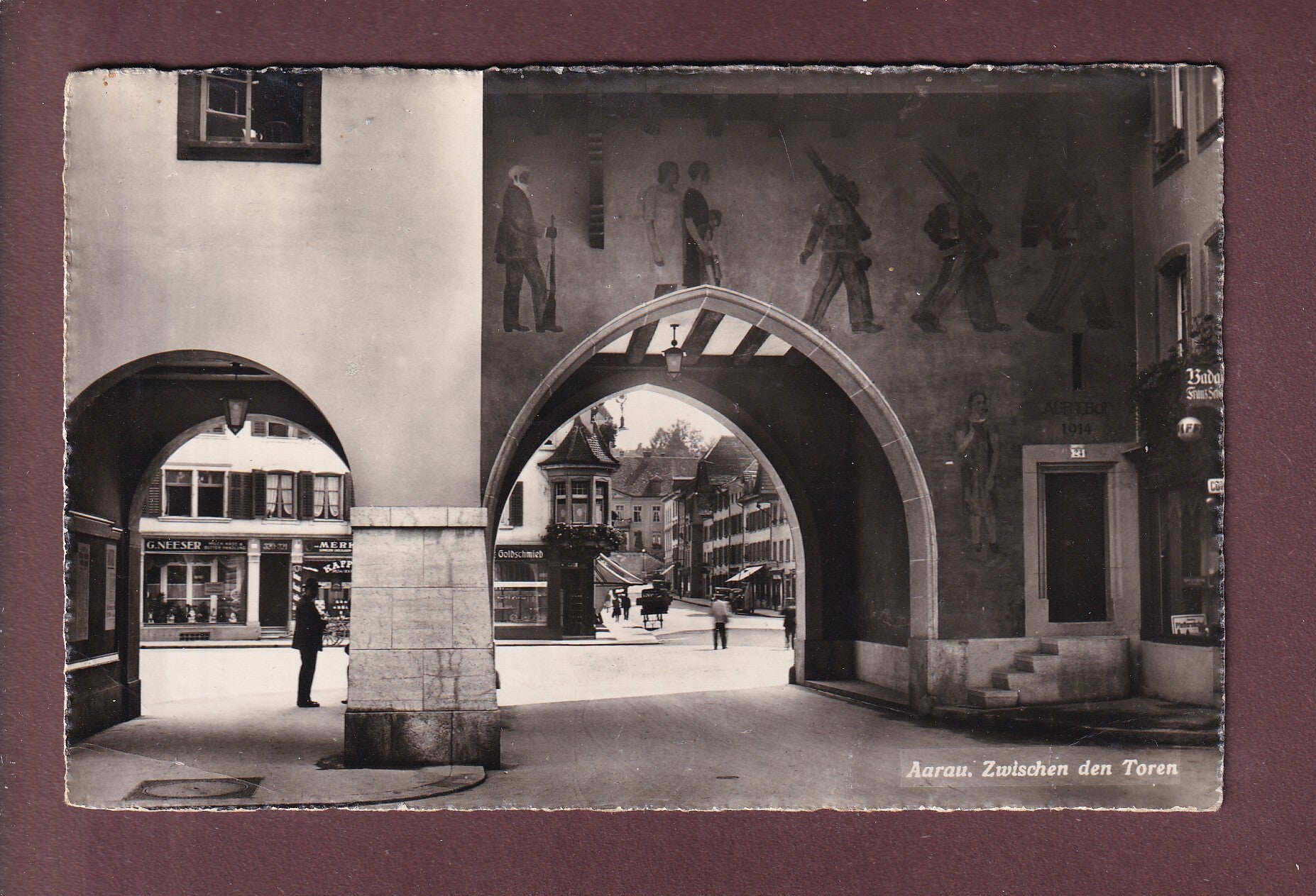 AARAU - Zwischen den Toren - 1945 // Falte //
