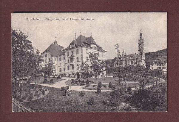 ST. GALLEN - Bürgerheim - Linsenbühlkirche - 1913
