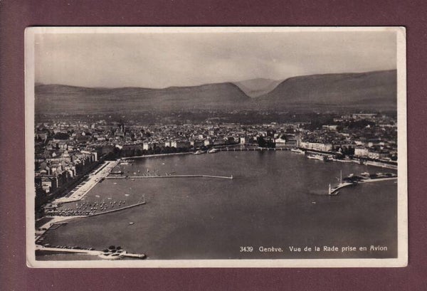 GENEVE - La Rade vue d'avion - 1931