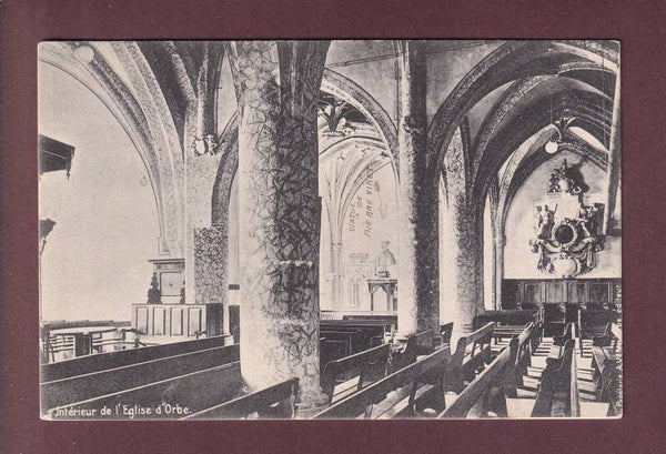 Intérieur de l'Eglise d'ORBE - 1907 // déchirure //