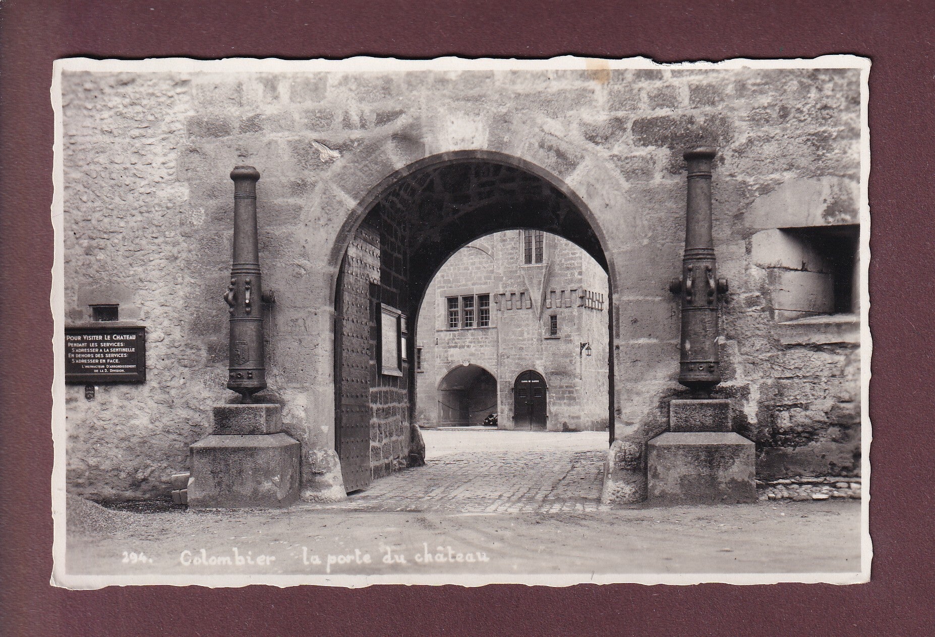 COLOMBIER - Porte du Château - Feldpost