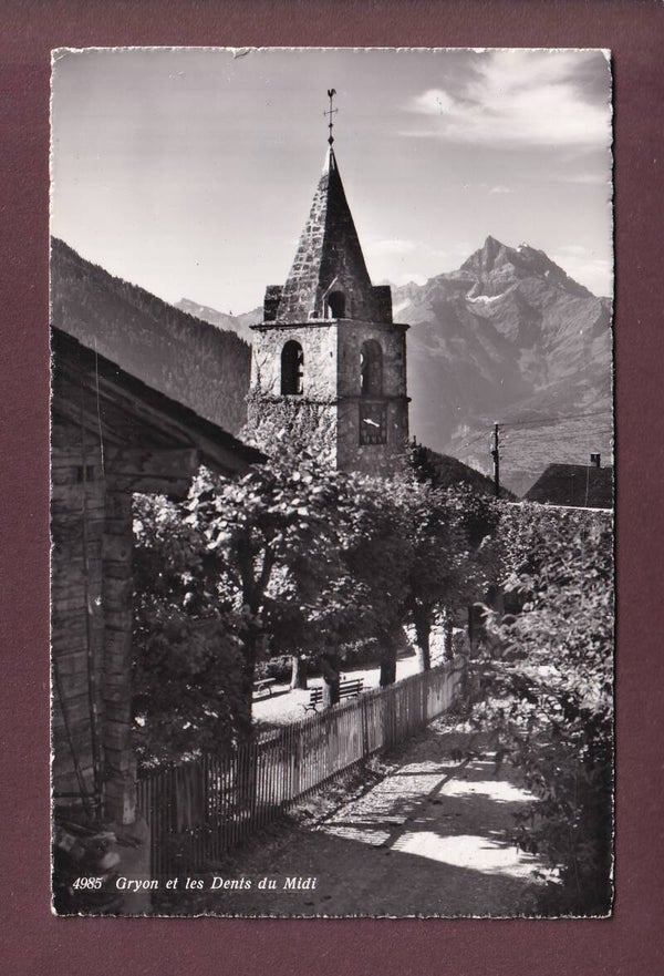 GRYON - Eglise - Dents du Midi - 1957
