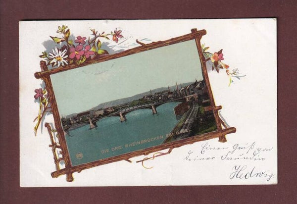 BASEL - Die Drei Rheinbrücken - 1903