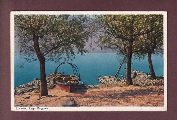 Lago Maggiore - LOCARNO - Barca - 1938 // pli d'angle //