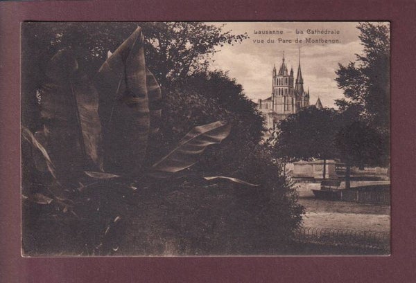 LAUSANNE - Cathédrale vue de Montbenon - 1923