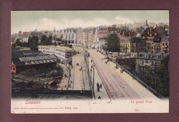 LAUSANNE - Flon et Bel-Air sans la tour - 1905