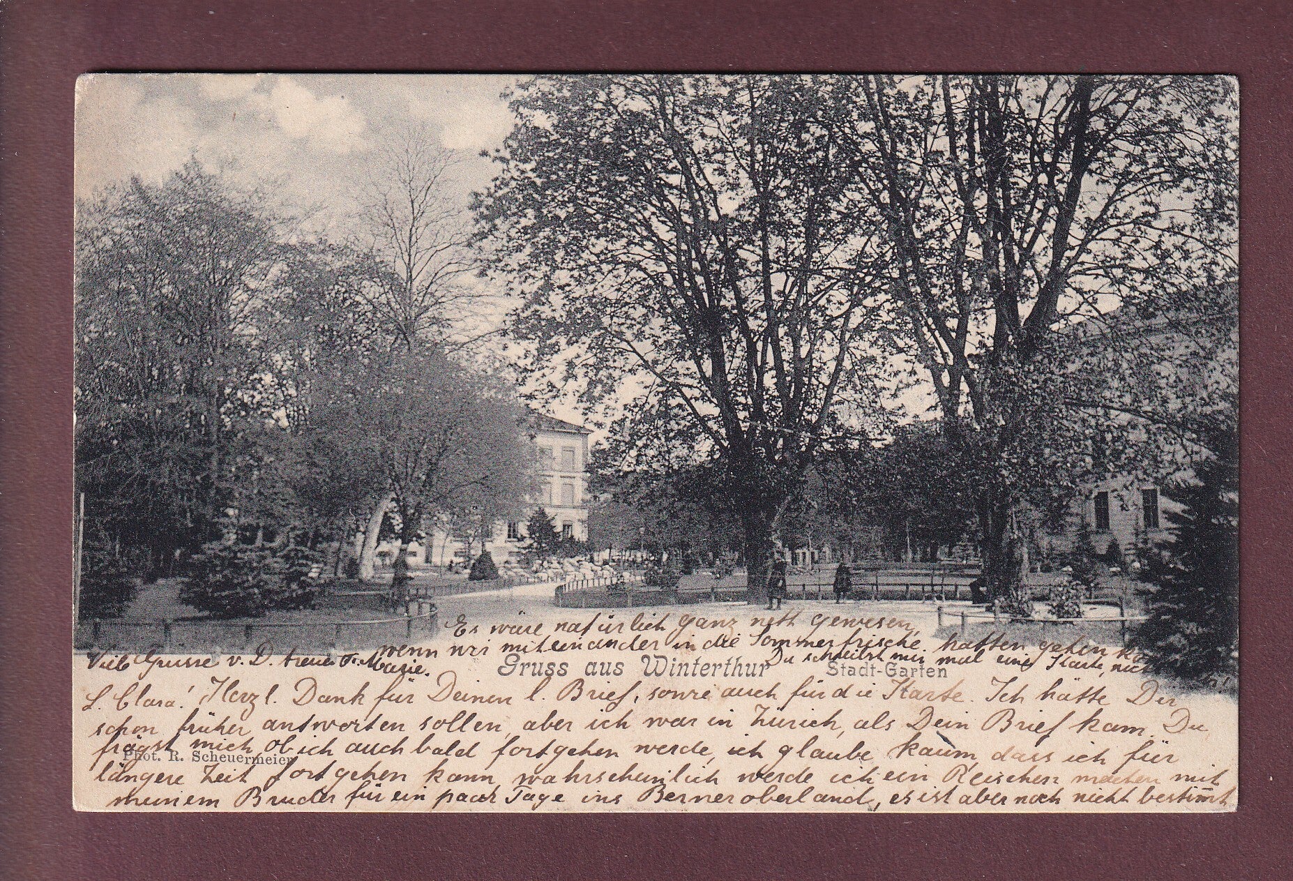 Gruss aus WINTERTHUR - Stadt-Garten - 1903