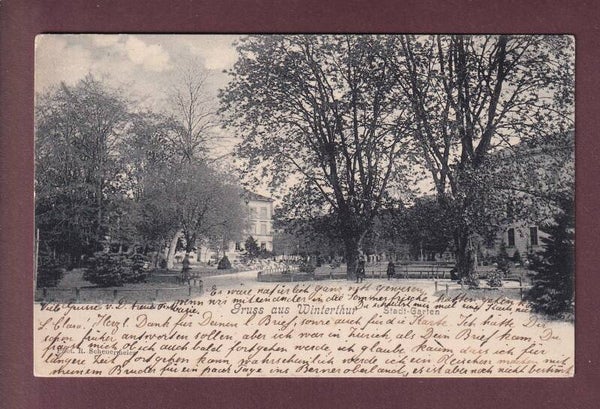 Gruss aus WINTERTHUR - Stadt-Garten - 1903