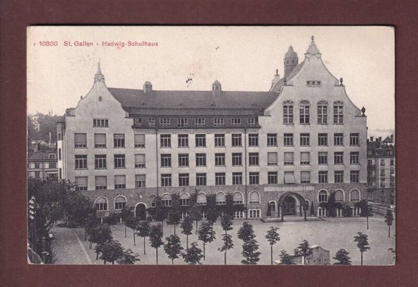 ST. GALLEN - Hadwig-Schulhaus - 1913 // Eckbüge //