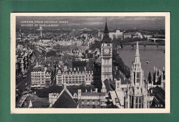 LONDON - Houses of Parliament from Victoria Tower - 1957