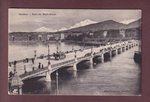 GENEVE - Pont du Mont-Blanc - Tram