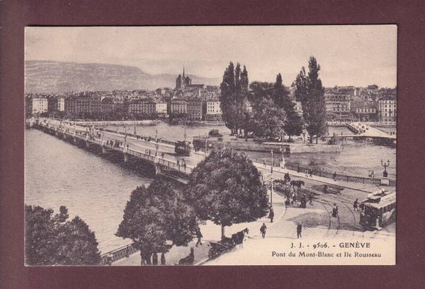 GENEVE - Pont du Mont-Blanc - Tram