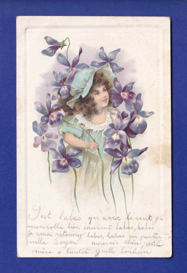 ENFANT - Jeune fille et fleurs