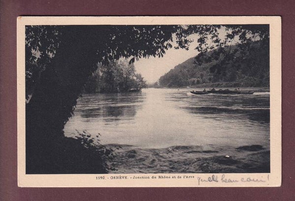 GENEVE - Jonction Arve et Rhône - 1935 Feldpost
