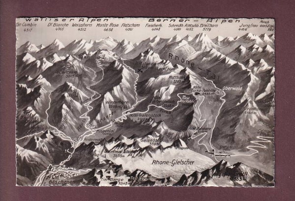 RHONEGLETSCHER und Umgebung - Vogelschau