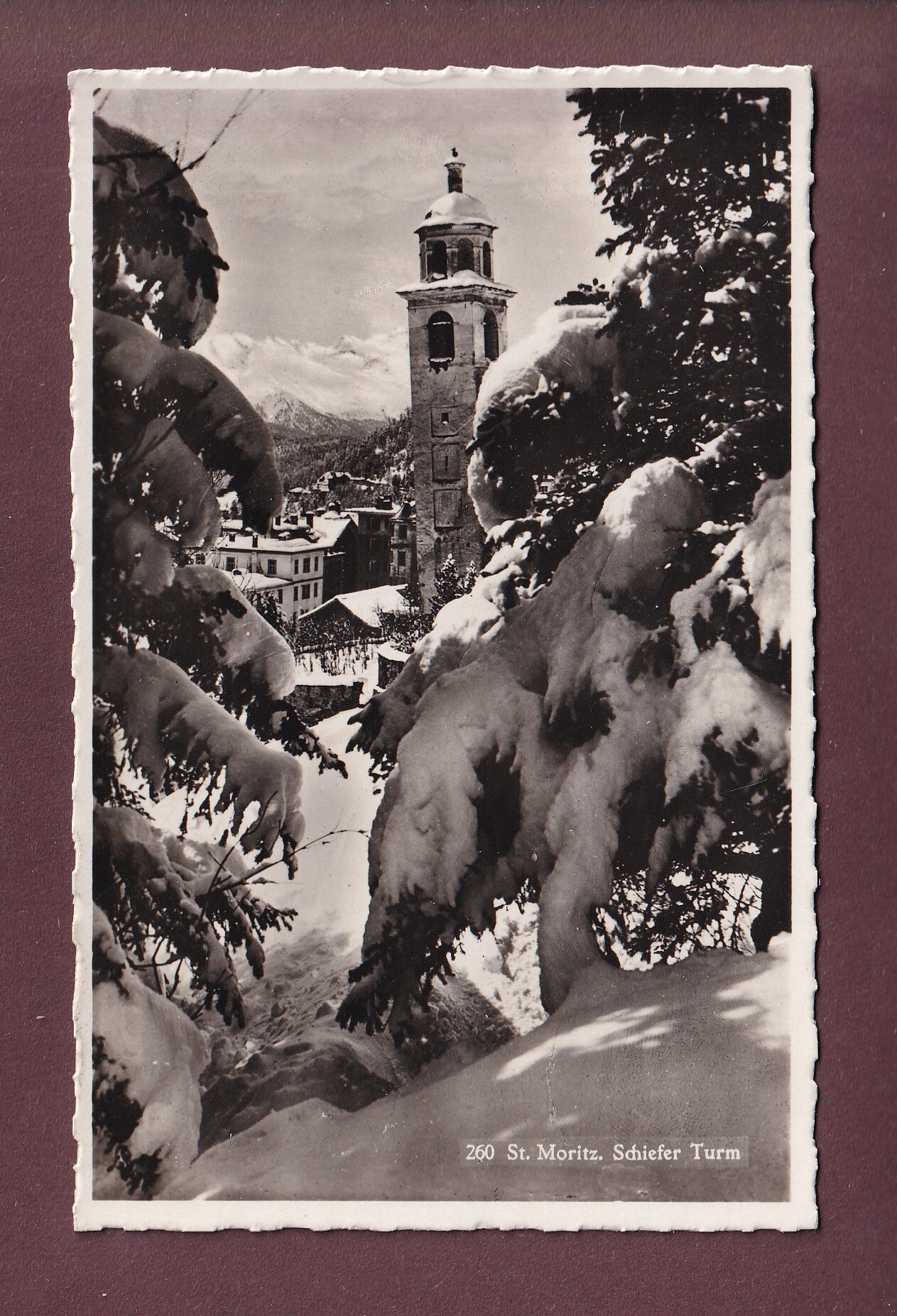 ST. MORITZ - Schiefer Turm - Feldpost