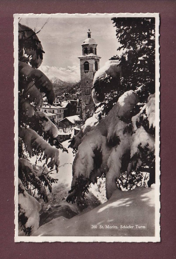 ST. MORITZ - Schiefer Turm - Feldpost