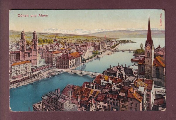 ZÜRICH und die Alpen - 1908