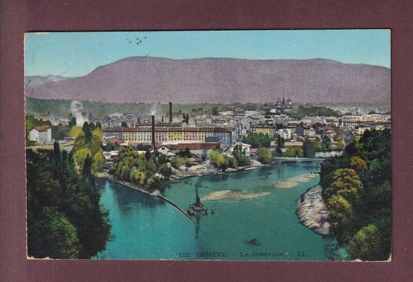 GENEVE - Jonction Rhône et Arve - 1914