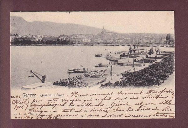 GENEVE - Quai du Léman - 1904
