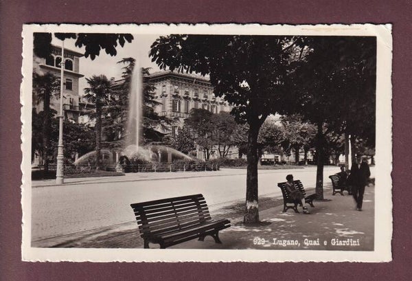LUGANO - Quai e Giardini - 1935