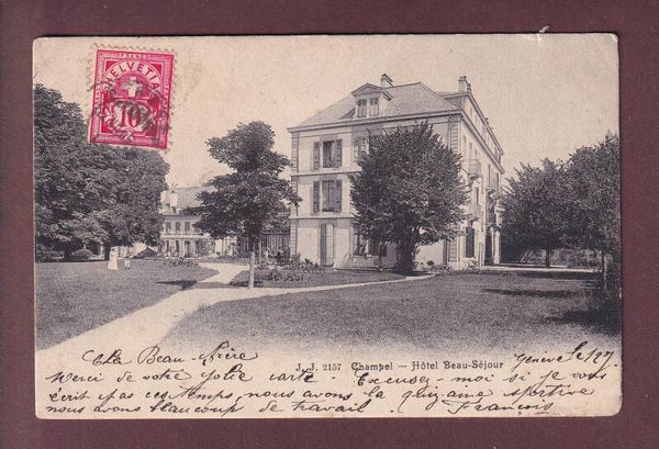 CHAMPEL - Hôtel Beau-Séjour - 1906 // pli d'angle //