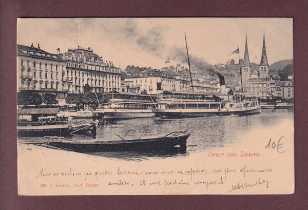 Gruss aus LUZERN - Schiff Stadt Luzern - 1901