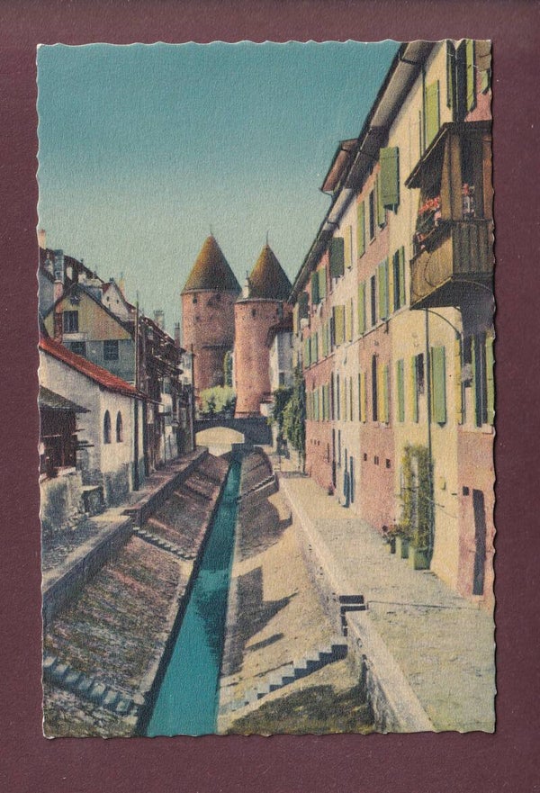 YVERDON - Château et Canal oriental - 1956