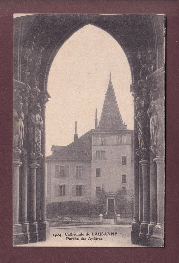 LAUSANNE - Cathédrale - Porche des Apôtres - 1913