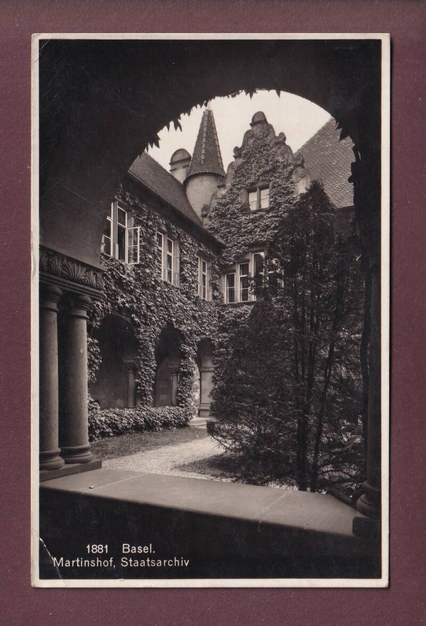 BASEL - Martinshof - Staatsarchiv - 1933 // Eckbug //