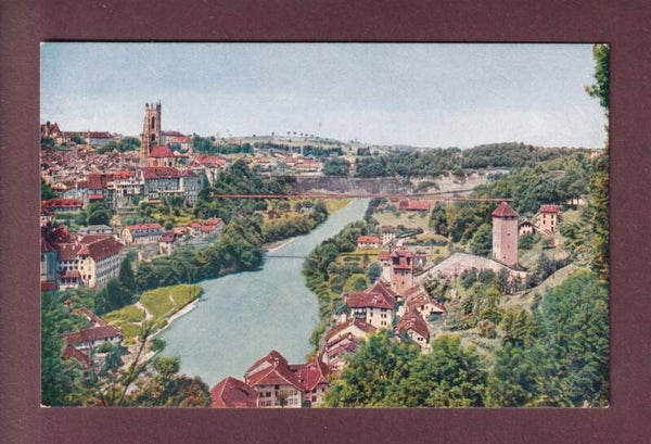 FRIBOURG - Sarine et Pont suspendu