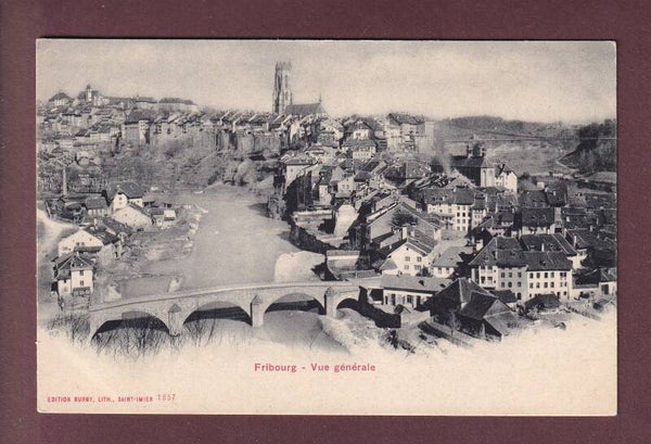FRIBOURG - Sarine et Pont suspendu