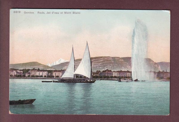 GENEVE - Barque du Léman et Jet d'eau