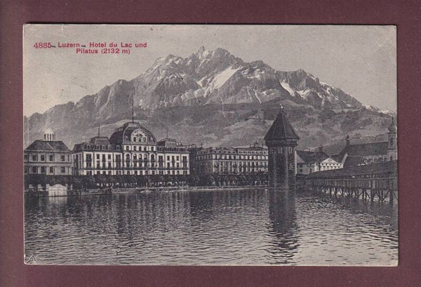 LUZERN - Hotel du Lac - Wasserturm - 1908 versteuert