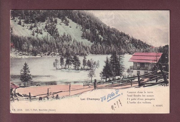 LAC CHAMPEX - Poème - 1904