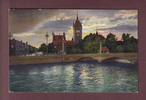 ZÜRICH bei Nacht - Landesmuseum - 1915