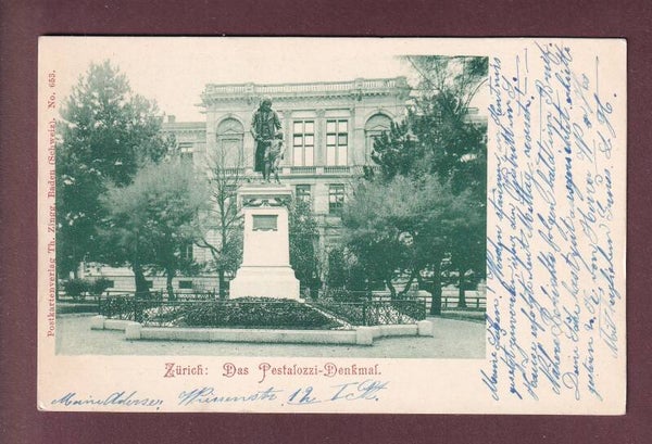 ZÜRICH - Pestalozzi-Denkmal - 1900